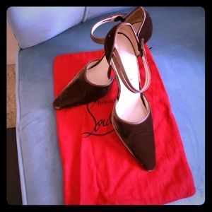 Christian  Louboutin  Vintage Dorsay velvet pump